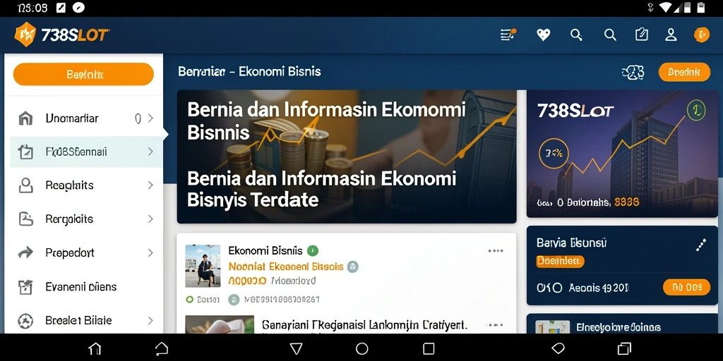 Antarmuka user-friendly dari 738SLOT menampilkan berita Ekonomi Bisnis.