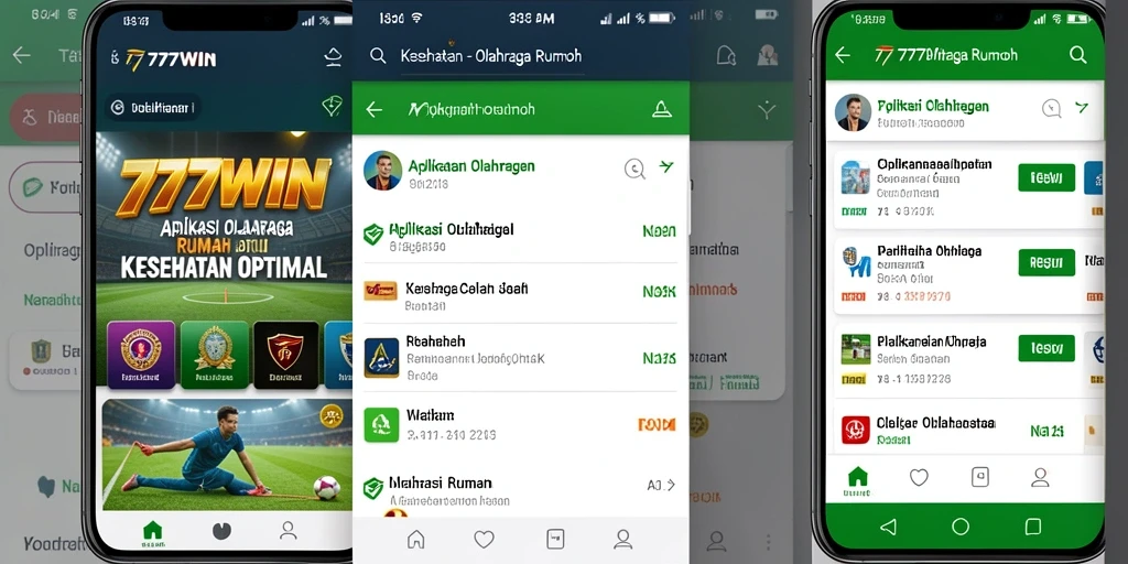Antarmuka aplikasi 777WIN yang intuitif untuk olahraga rumah.