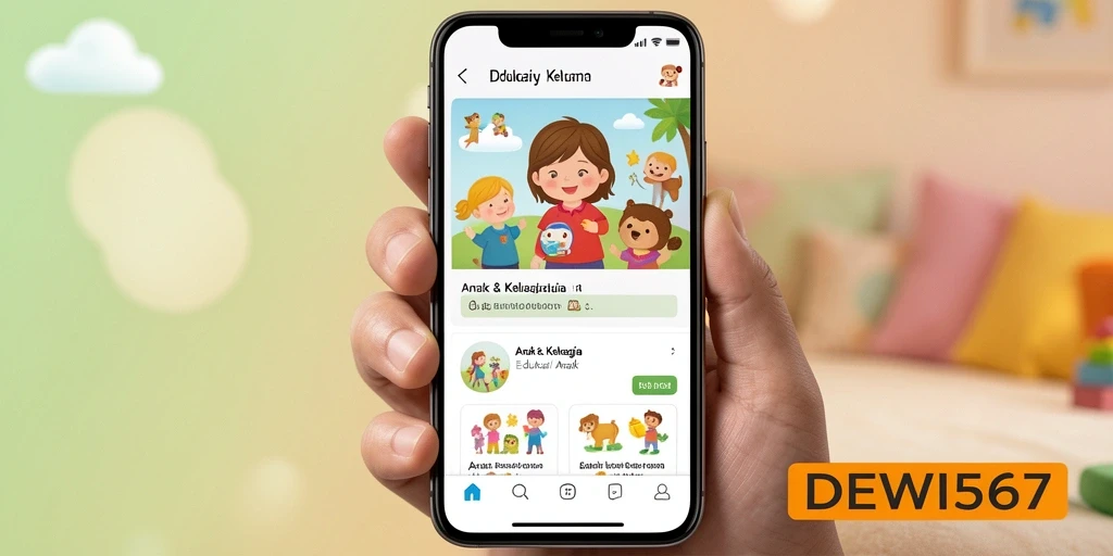 Tampilan antarmuka DEWI567 yang menarik untuk anak-anak.