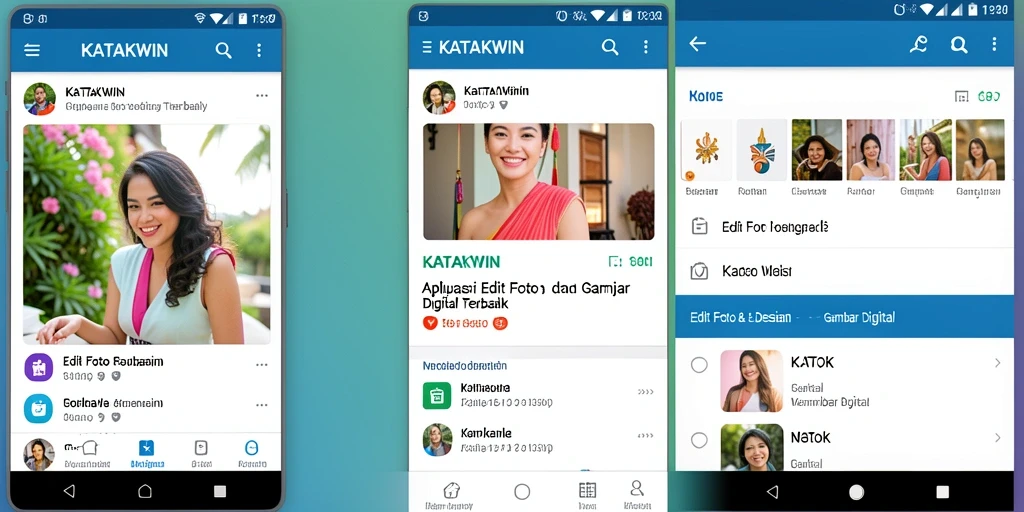 Tampilan antarmuka KATAKWIN yang modern dan user-friendly.