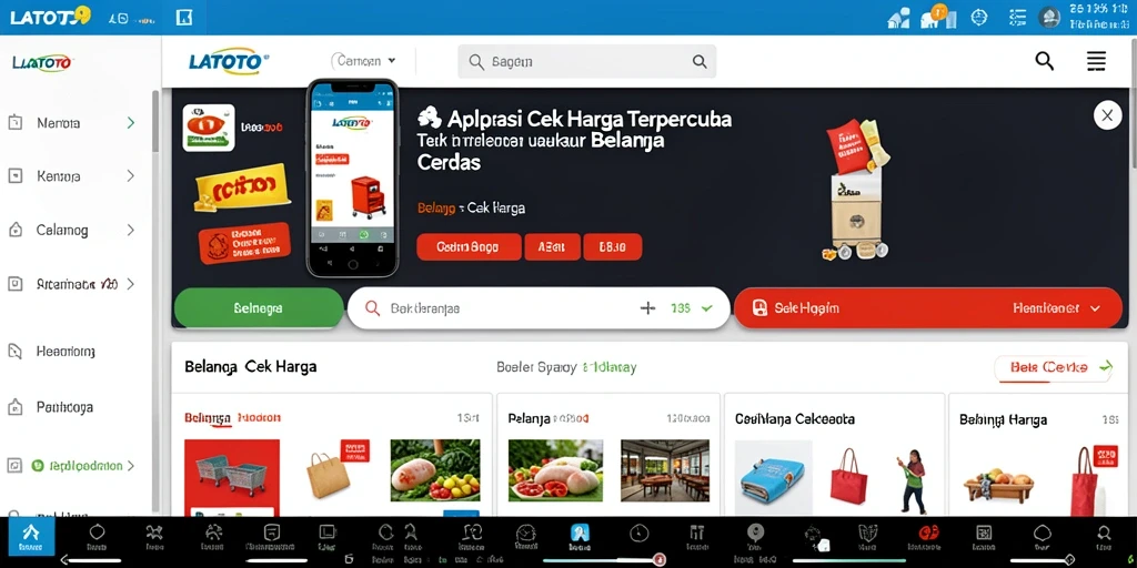 Antarmuka LATOTO yang memudahkan pencarian harga produk.