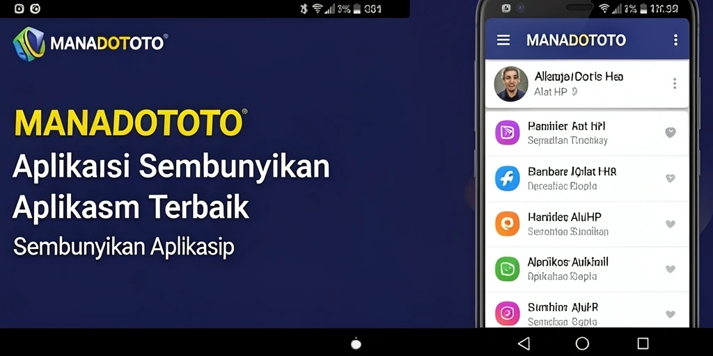 Tampilan antarmuka MANADOTOTO yang memudahkan untuk menyembunyikan aplikasi.