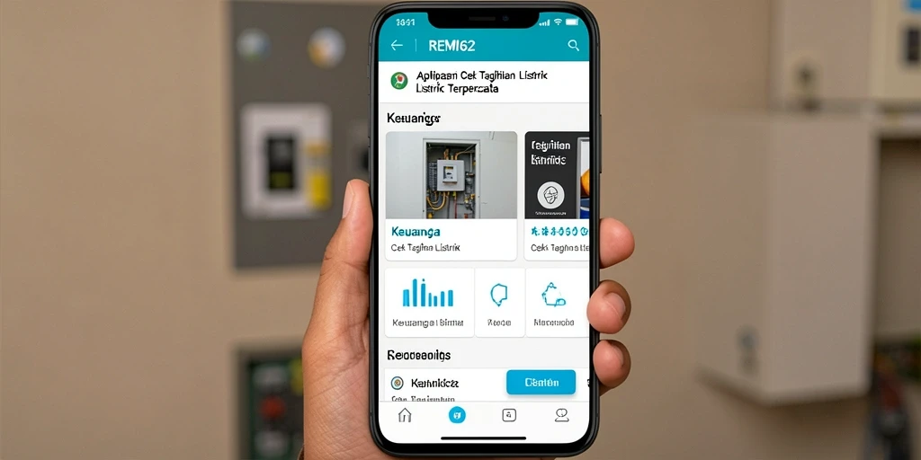 Antarmuka aplikasi REMI62 menampilkan informasi cek tagihan listrik yang jelas dan terperinci.