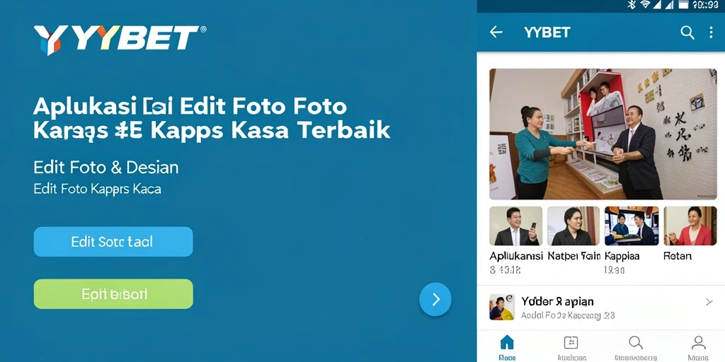 Tampilan antarmuka aplikasi YYBET dengan fitur Edit Foto Kertas Kaca.